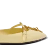 Glänsande ballerinaskor i lammskinn