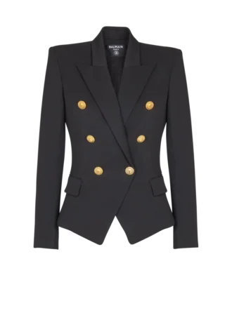 Grain de poudre 6-knapps figursydd jacka