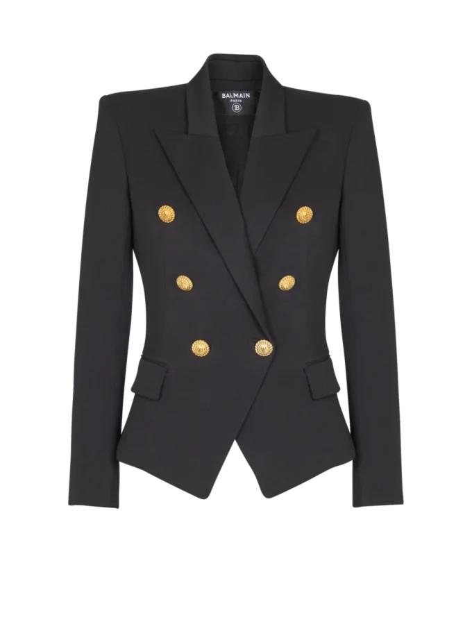 Grain de poudre 6-knapps figursydd jacka