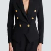 Grain de poudre 6-knapps figursydd jacka