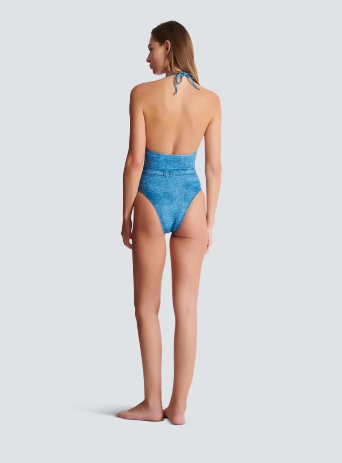 Heltäckande baddräkt i denim Heltäckande baddräkt i denim