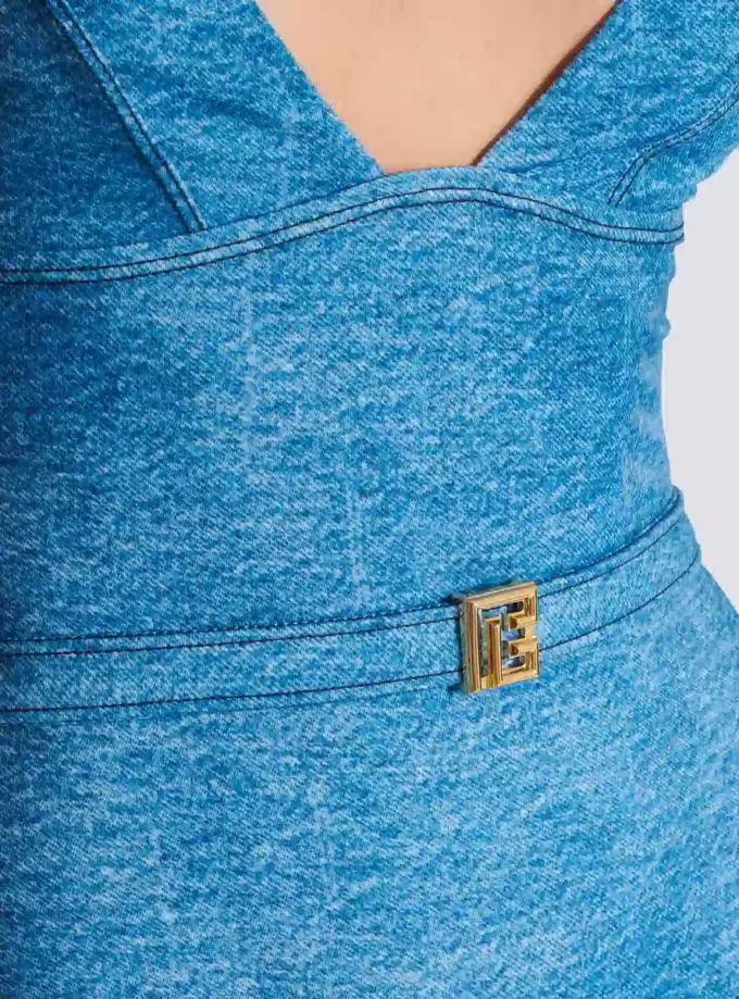 Heltäckande baddräkt i denim Heltäckande baddräkt i denim