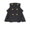 Högmidjad grain de poudre-kjol