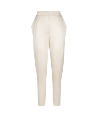Högmidjade silkbyxor