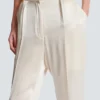 Högmidjade silkbyxor