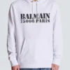 Huvtröja med Balmain-tryck