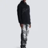 Huvtröja med flockade Balmain-bokstäver Huvtröja med flockade Balmain-bokstäver