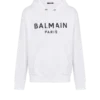 Huvtröja med tryck från Balmain Paris Huvtröja med tryck från Balmain Paris