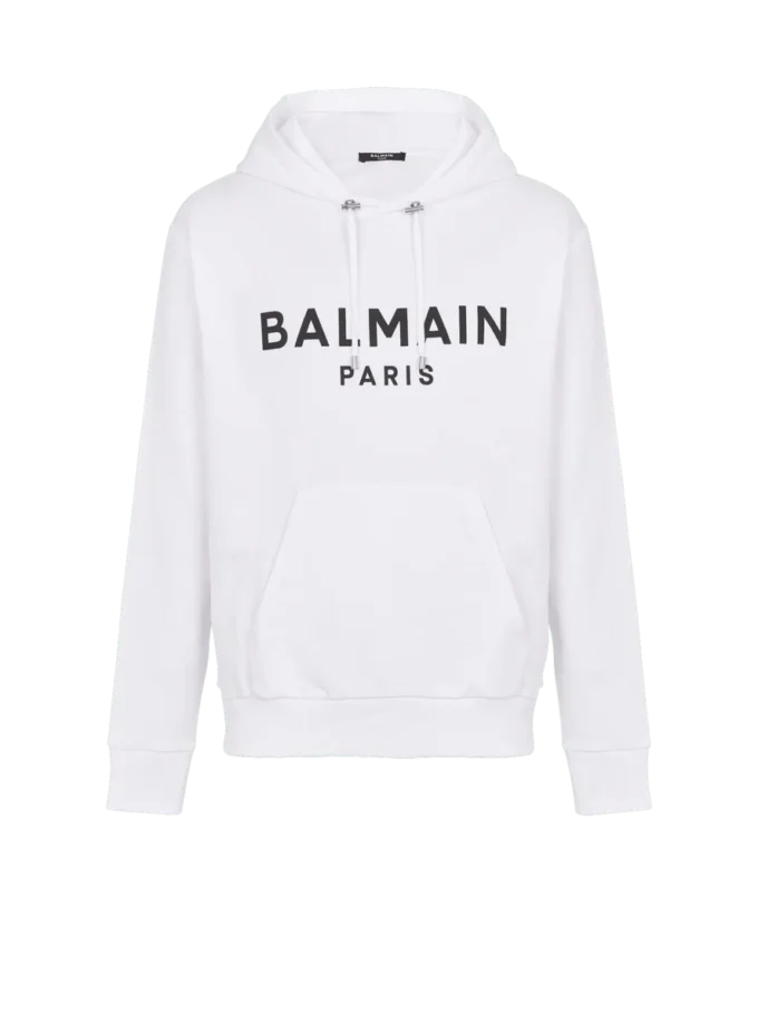Huvtröja med tryck från Balmain Paris Huvtröja med tryck från Balmain Paris