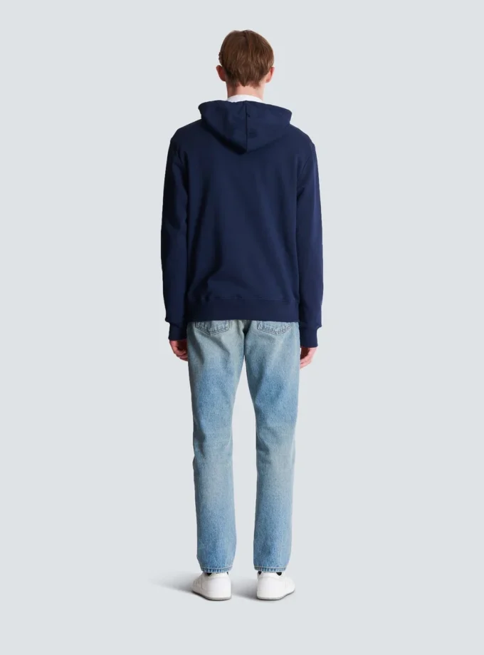 Huvtröja med tryck från Balmain Paris Huvtröja med tryck från Balmain Paris