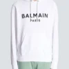 Huvtröja med tryck från Balmain Paris Huvtröja med tryck från Balmain Paris