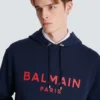 Huvtröja med tryck från Balmain Paris Huvtröja med tryck från Balmain Paris