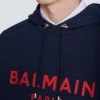 Huvtröja med tryck från Balmain Paris Huvtröja med tryck från Balmain Paris