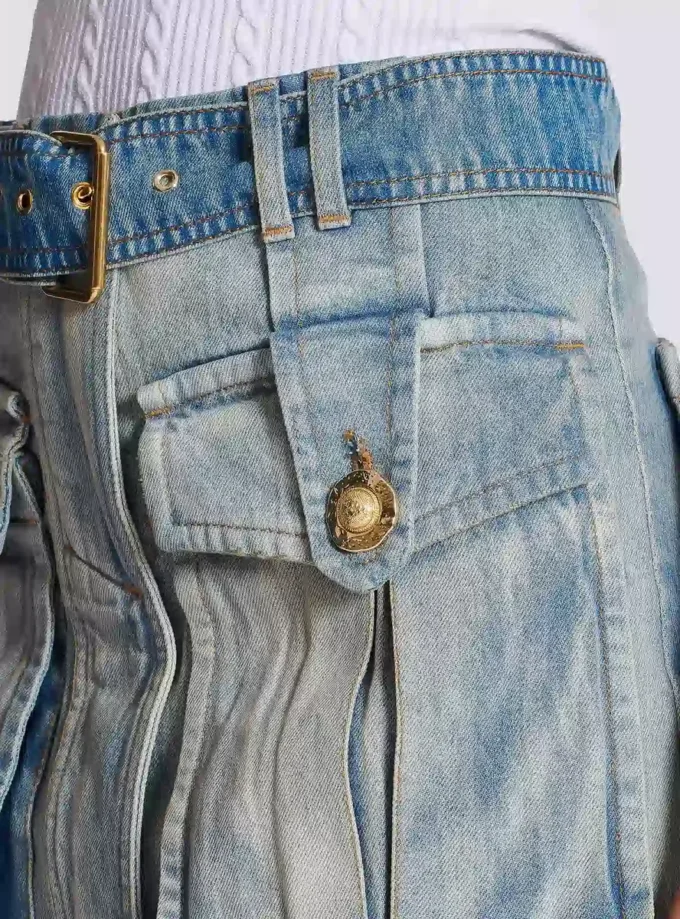 Jeanskjol med fickor