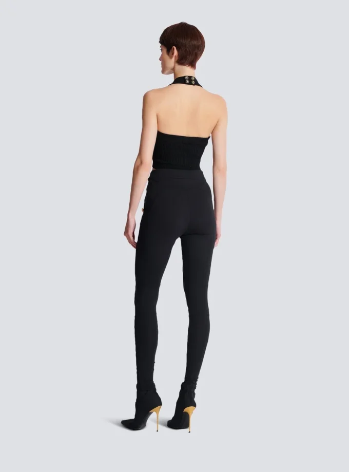 Jerseyleggings med 6 knappar