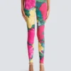 Jerseyleggings med rosmönster