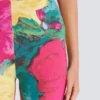 Jerseyleggings med rosmönster