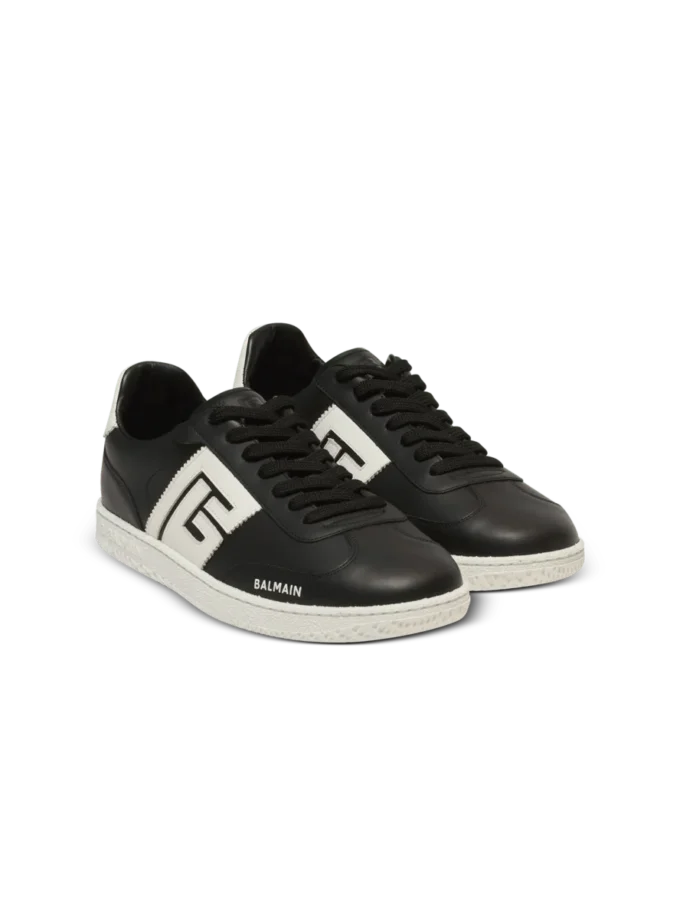 Kalvskinn Balmain Swan sneakers