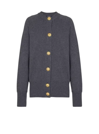 Knappad ekologisk kashmircardigan