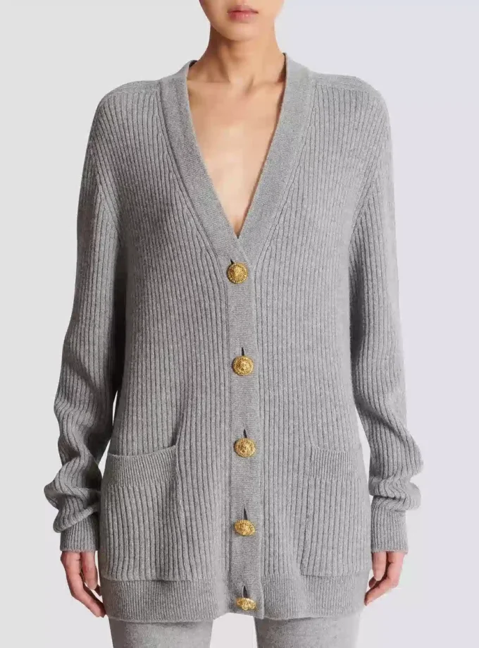 Knäppt kashmircardigan