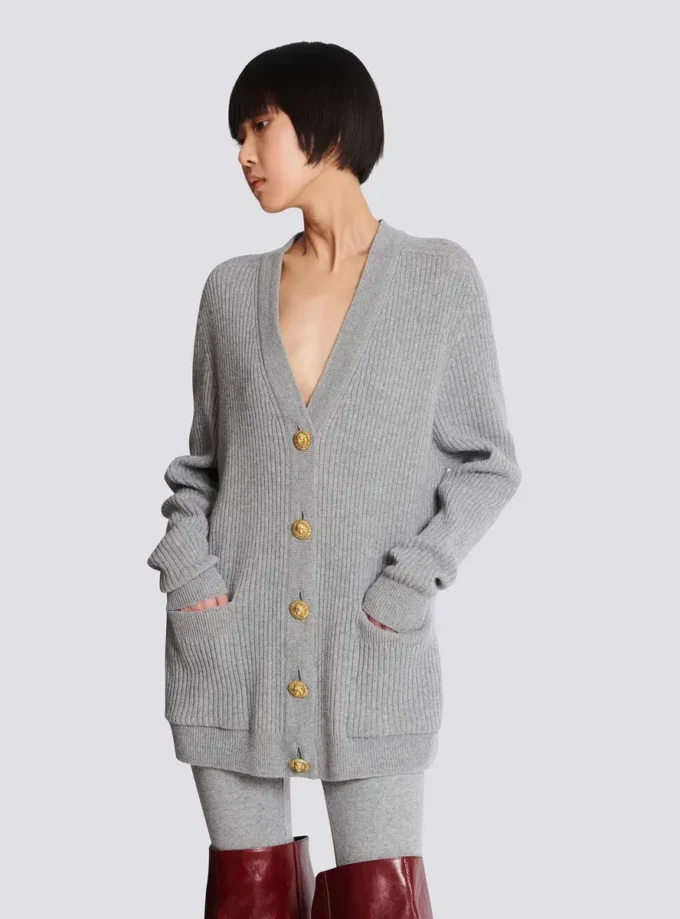 Knäppt kashmircardigan