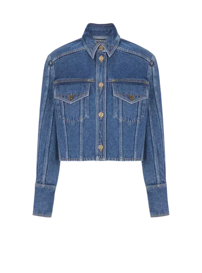 Kort, blekt jeansjacka Kort, blekt jeansjacka