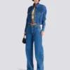 Kort, blekt jeansjacka Kort, blekt jeansjacka