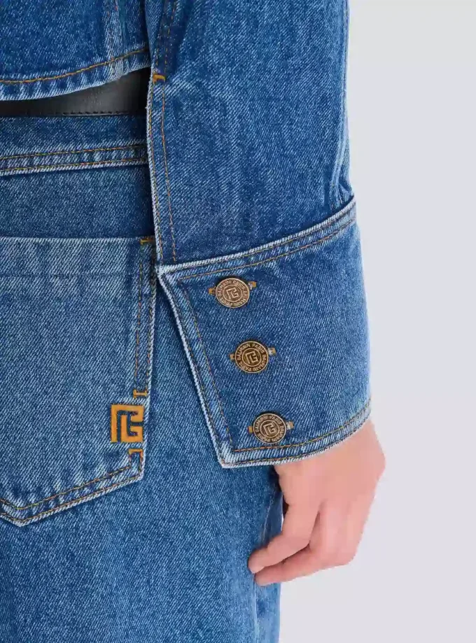 Kort, blekt jeansjacka Kort, blekt jeansjacka