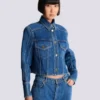 Kort, blekt jeansjacka Kort, blekt jeansjacka