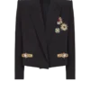 Kort broderad jacka