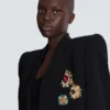 Kort broderad jacka