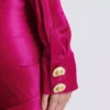 Kort draperad klänning i interlockjersey Kort draperad klänning i interlockjersey
