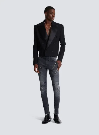 Kort dubbel crepe-jacka Kort dubbel crepe-jacka