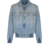 Kort fodrad jeansjacka