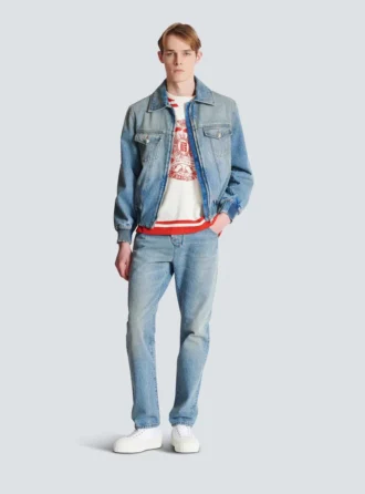 Kort fodrad jeansjacka