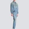 Kort fodrad jeansjacka