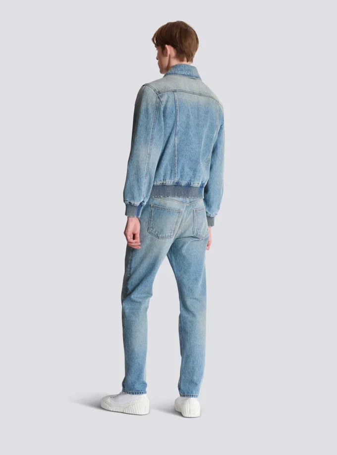 Kort fodrad jeansjacka