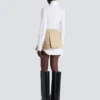 Kort gabardinekjol med bältesdetalj Kort gabardinekjol med bältesdetalj
