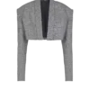 Kort jacka i Prince of Wales-jacquard