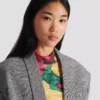 Kort jacka i Prince of Wales-jacquard