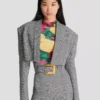 Kort jacka i Prince of Wales-jacquard