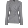 Kort jackklänning i draperad ull Kort jackklänning i draperad ull