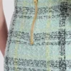 Kort kjol i glitterrutig tweed