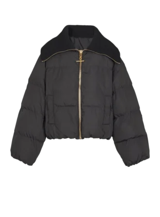 Kort, oversized, vadderad jacka