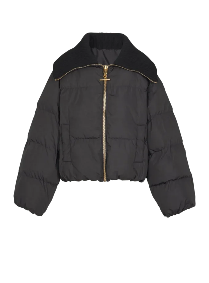 Kort, oversized, vadderad jacka