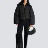 Kort, oversized, vadderad jacka