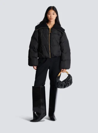 Kort, oversized, vadderad jacka