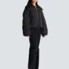 Kort, oversized, vadderad jacka