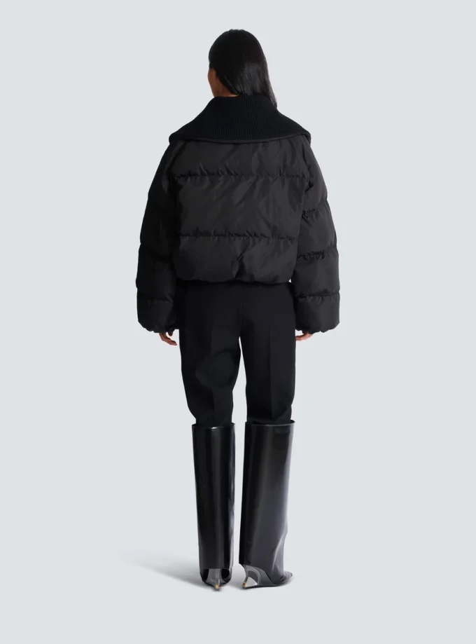 Kort, oversized, vadderad jacka