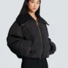 Kort, oversized, vadderad jacka